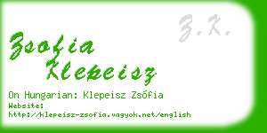 zsofia klepeisz business card